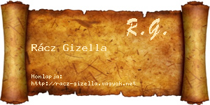 Rácz Gizella névjegykártya