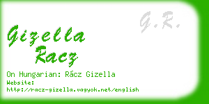 gizella racz business card